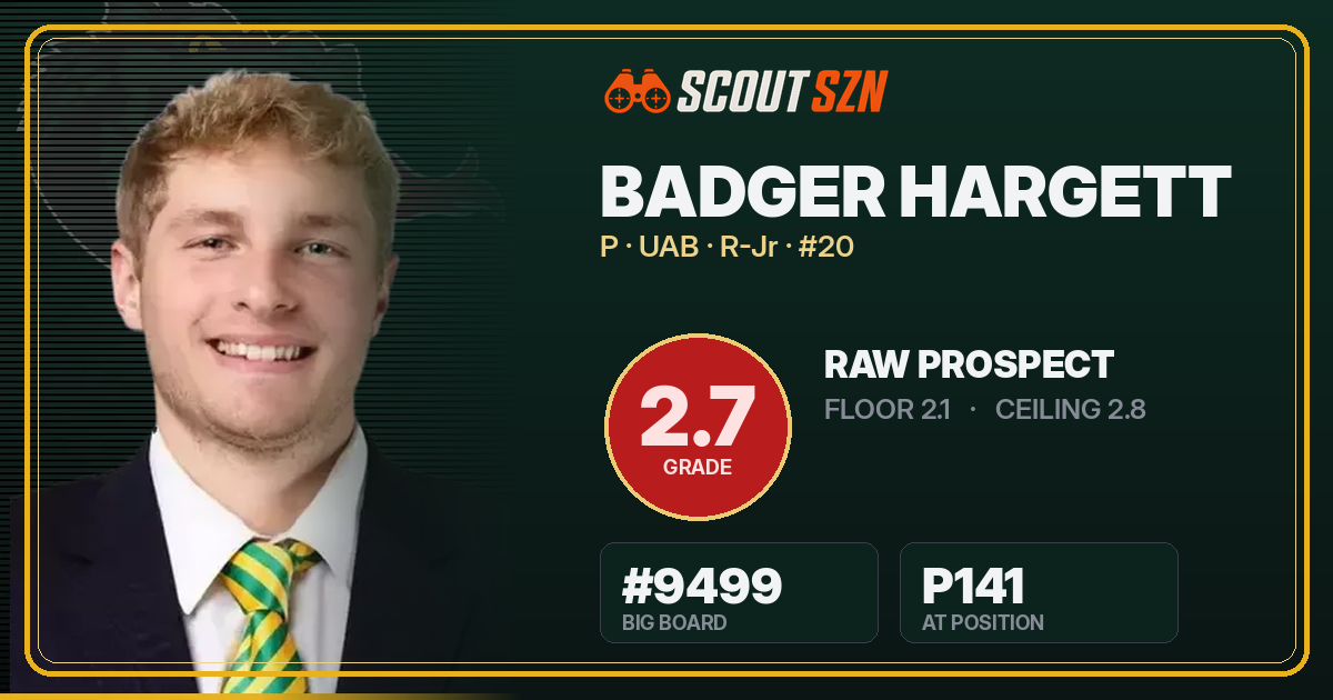 Share card for Badger Hargett