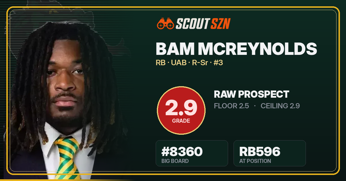 Share card for Bam McReynolds