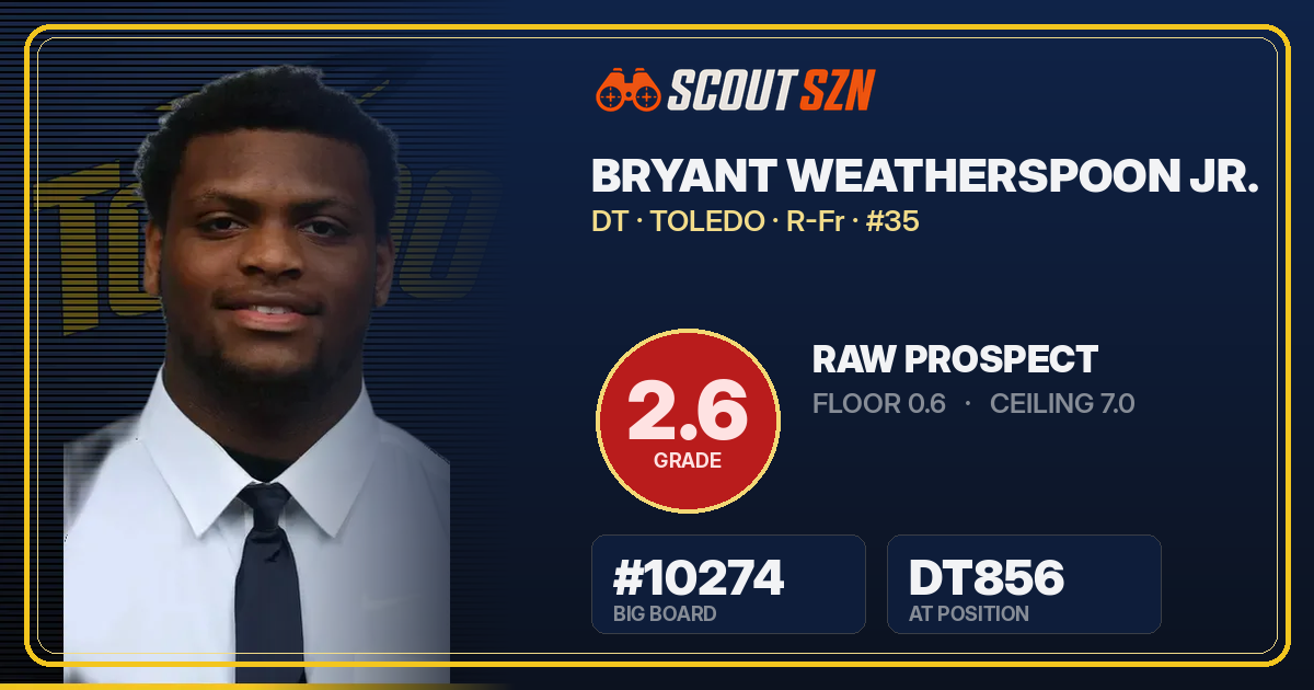 Share card for Bryant Weatherspoon Jr.