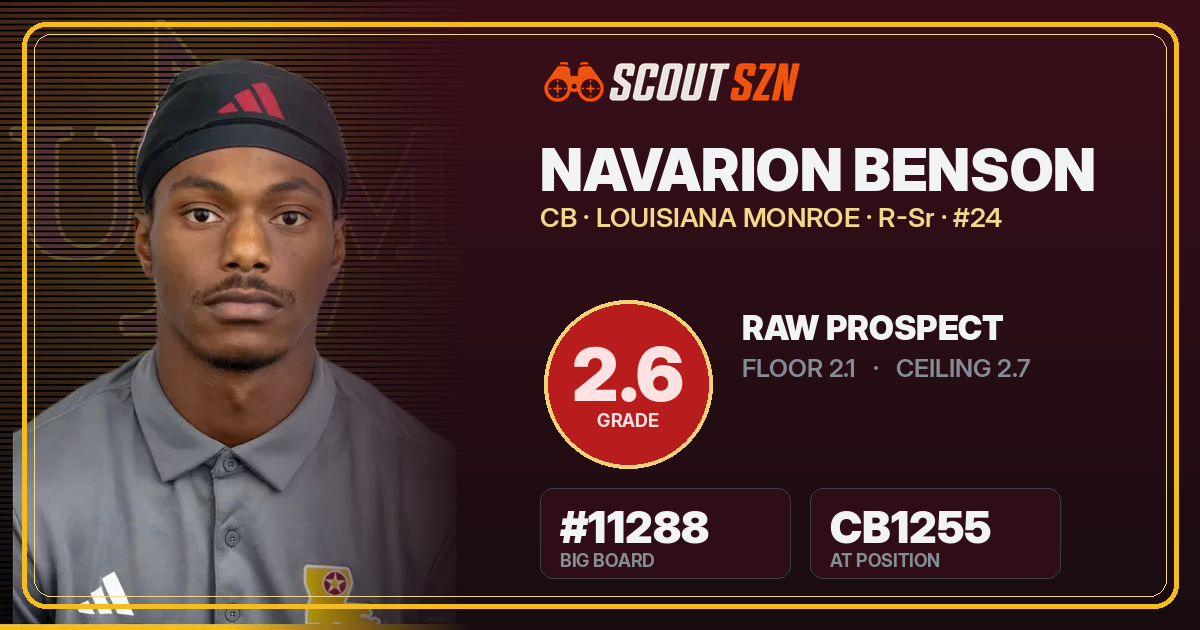 Share card for Navarion Benson