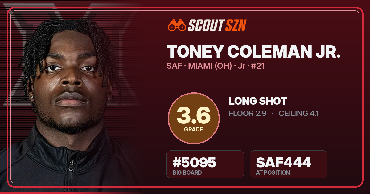 Share card for Toney Coleman Jr.