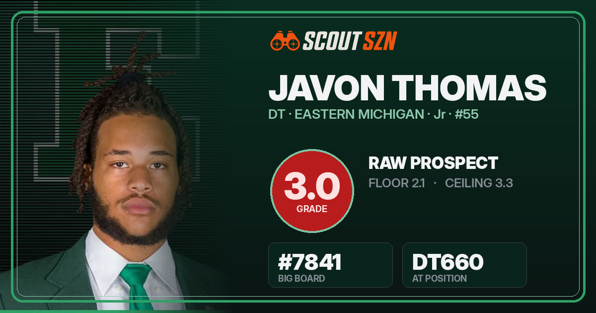Share card for Javon Thomas