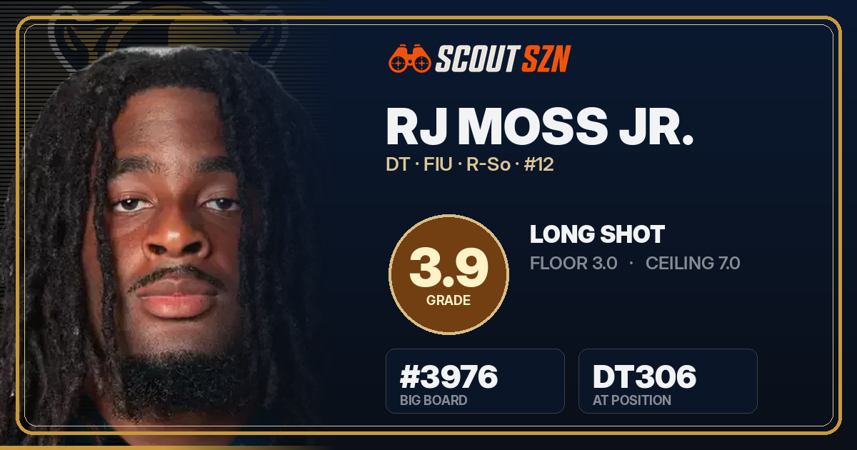 Share card for RJ Moss Jr.