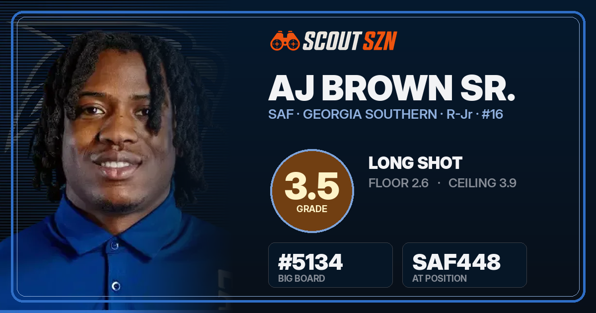 Share card for AJ Brown Sr.