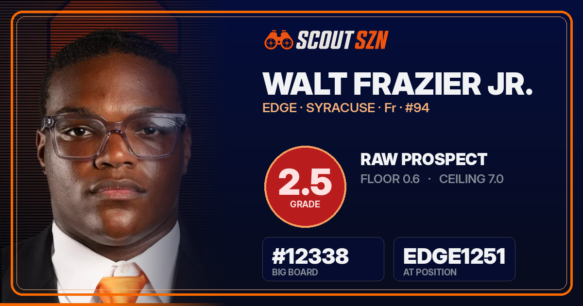 Share card for Walt Frazier Jr.