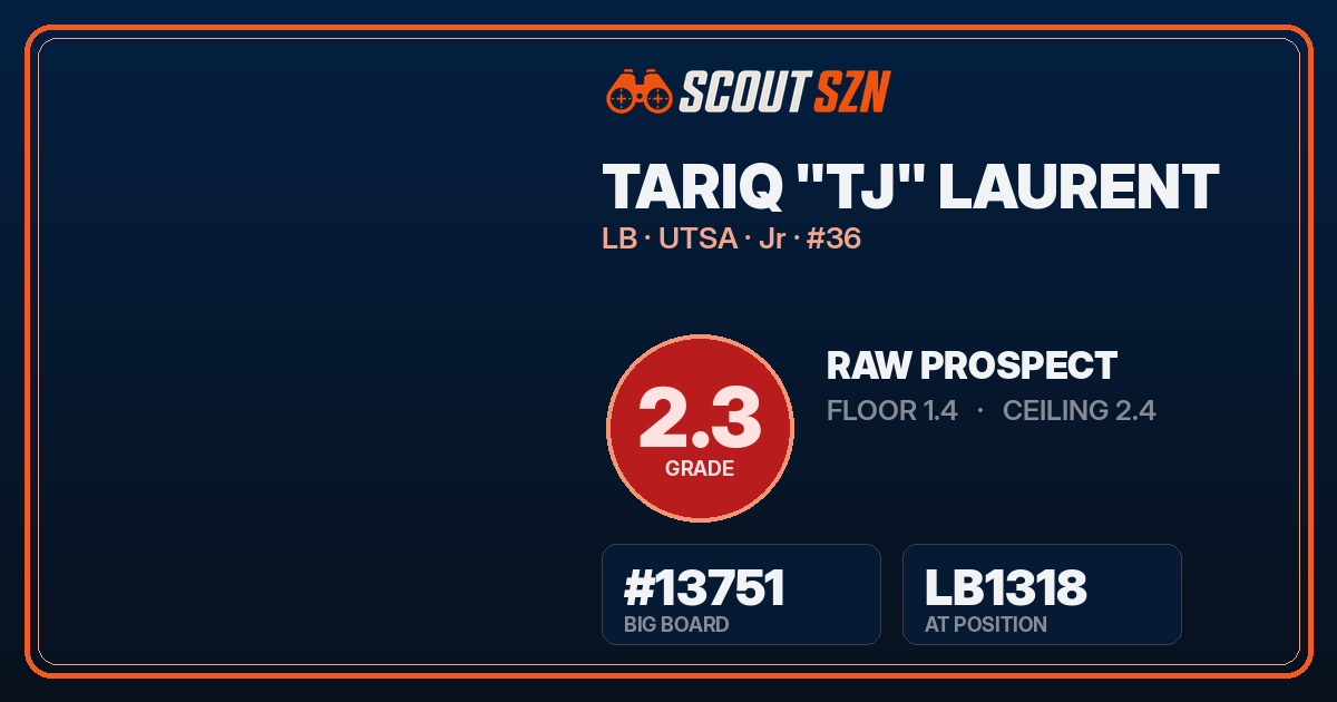 Share card for Tariq "TJ" Laurent