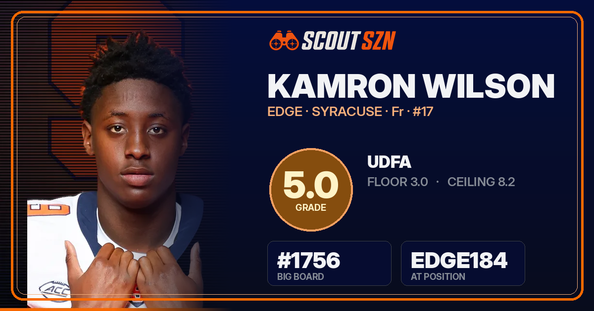 Share card for Kamron Wilson
