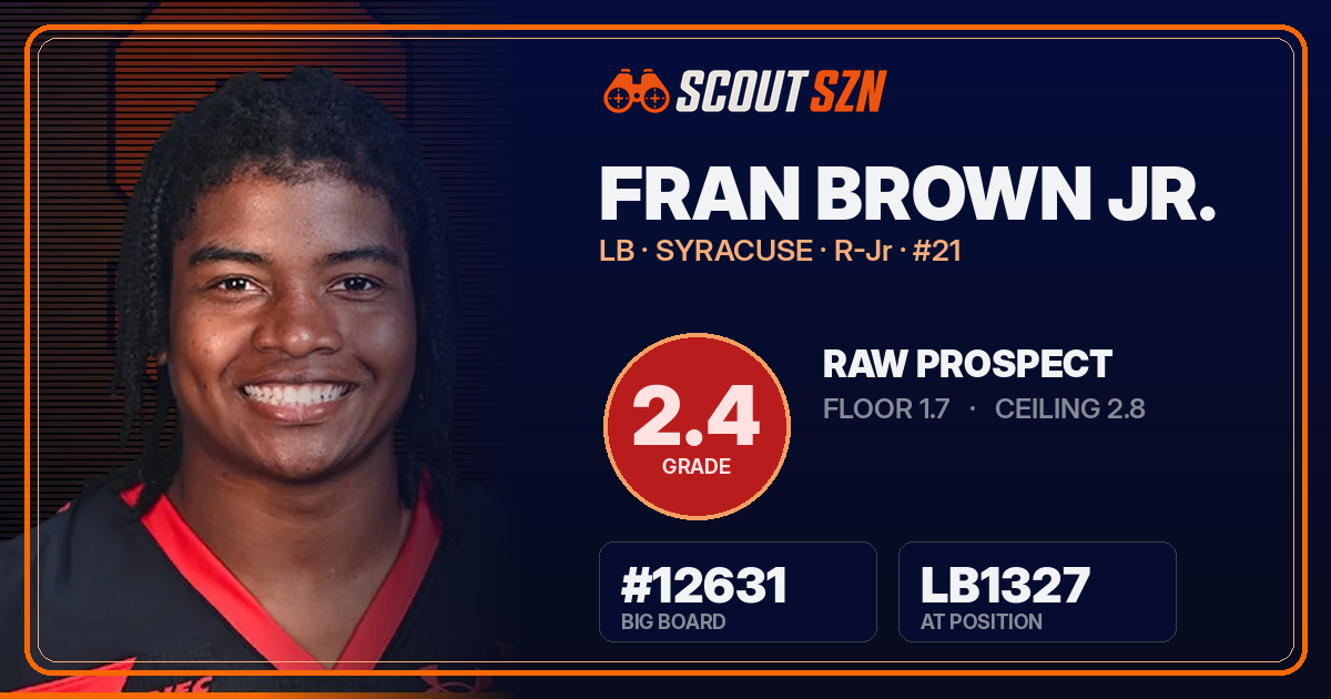 Share card for Fran Brown Jr.