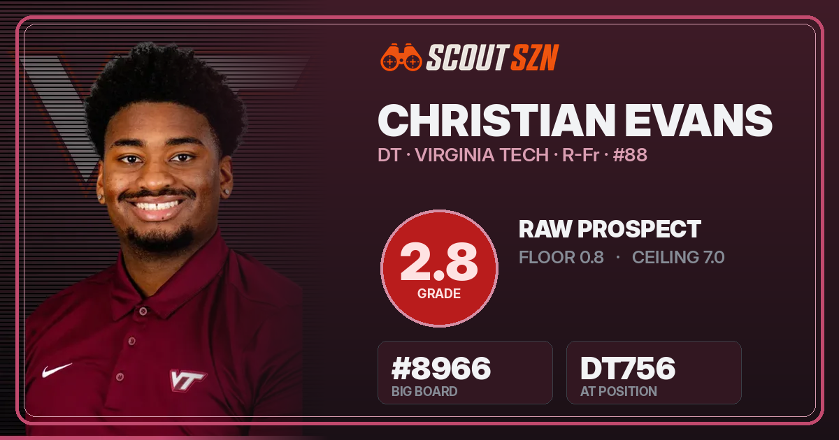 Share card for Christian Evans
