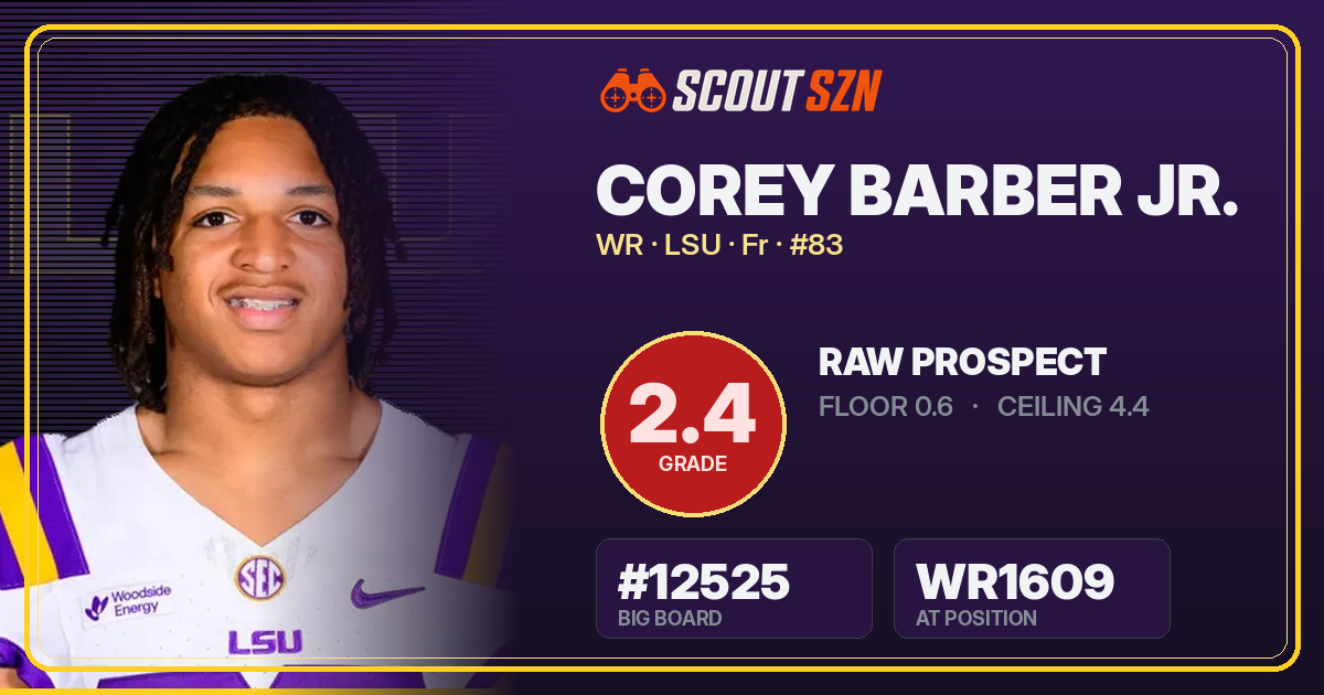 Share card for Corey Barber Jr.