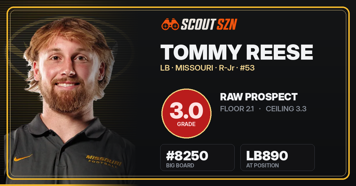 Share card for Tommy Reese