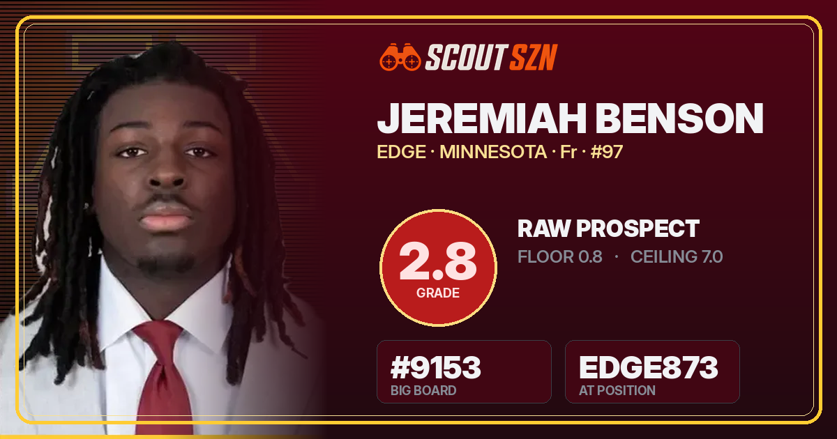 Share card for Jeremiah Benson
