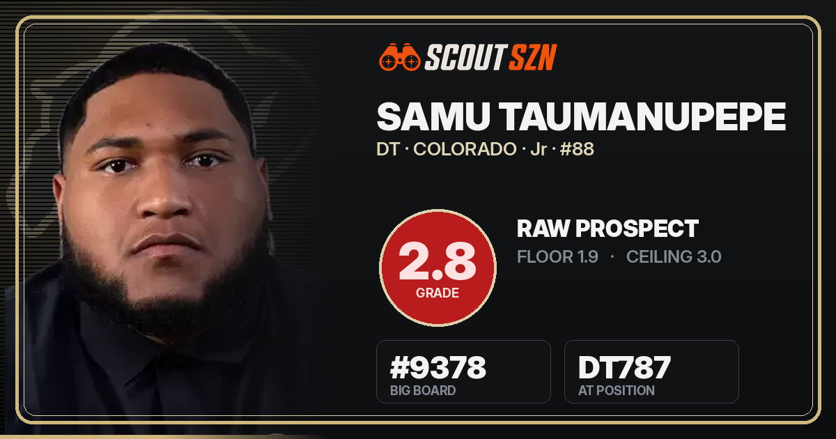 Share card for Samu Taumanupepe