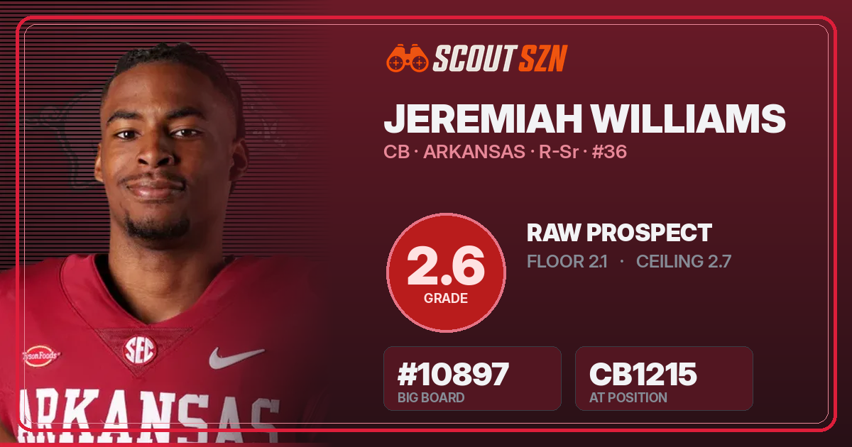 Share card for Jeremiah Williams