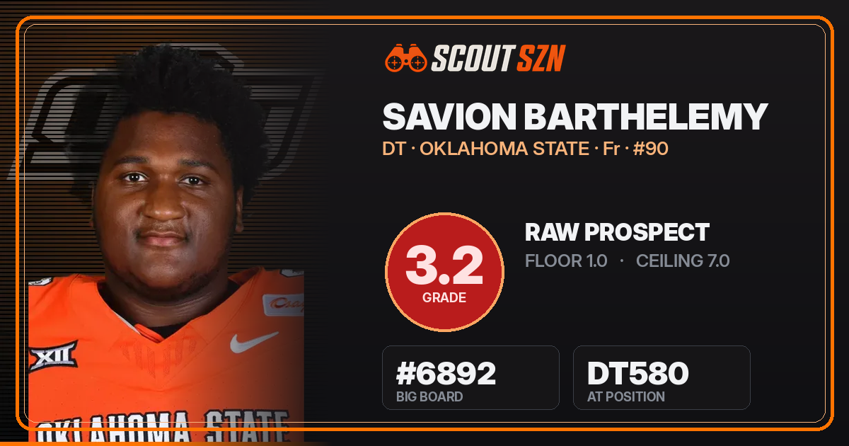 Share card for Savion Barthelemy