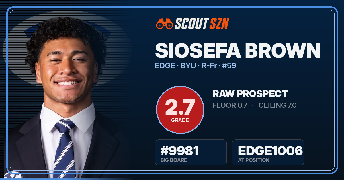 Share card for Siosefa Brown