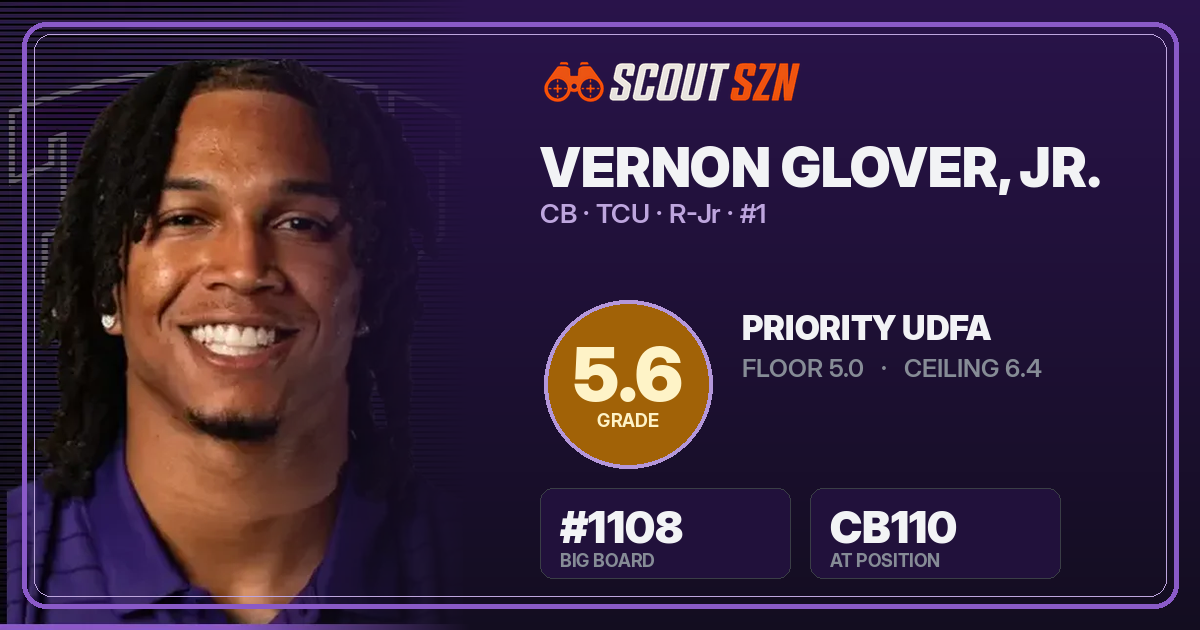 Share card for Vernon Glover, Jr.