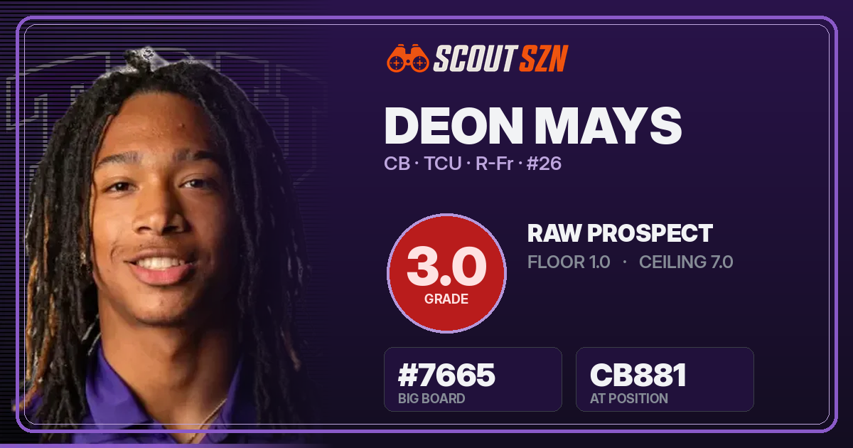 Share card for Deon Mays