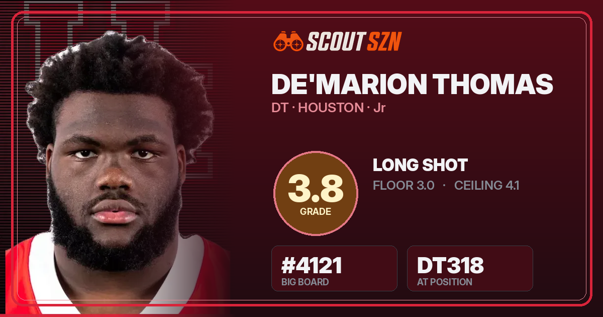 Share card for De'Marion Thomas