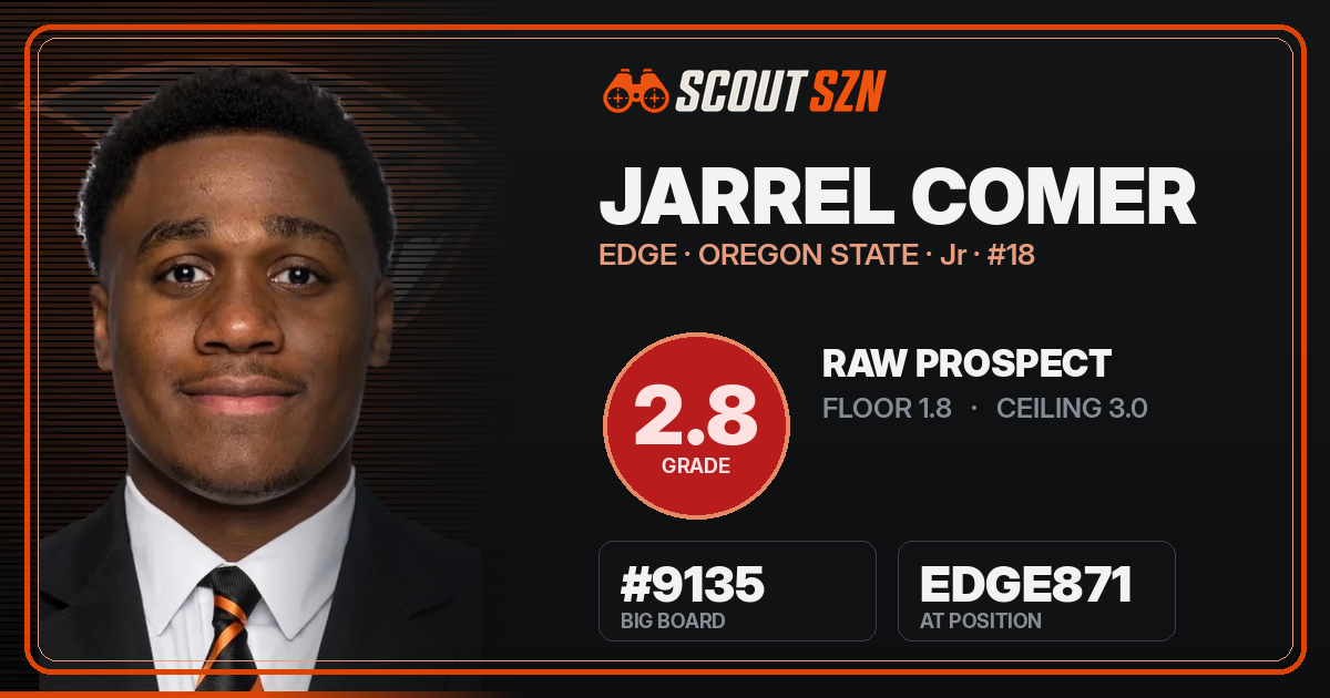 Share card for Jarrel Comer