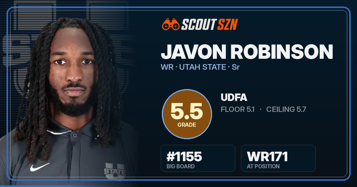 Share card for Javon Robinson